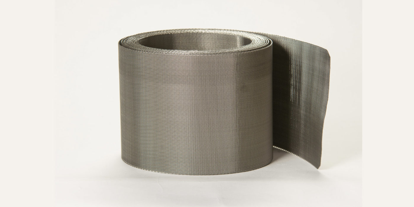 A roll of metal mesh is shown.