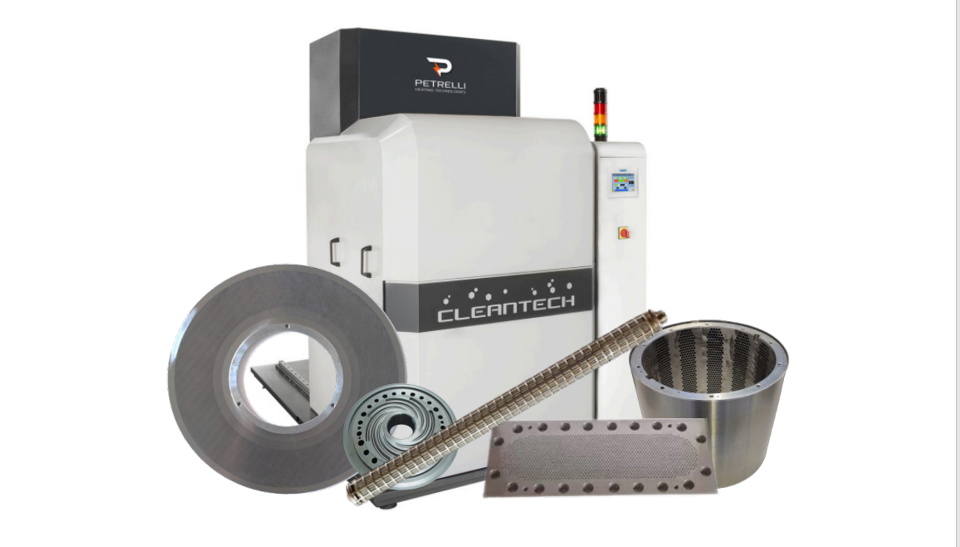 A group of metal products including a machine and parts.