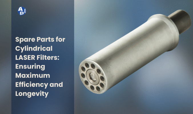 Cylindrical metal laser filter spare part